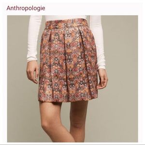 Anthropologie Maeve Rosia Brocade Skirt